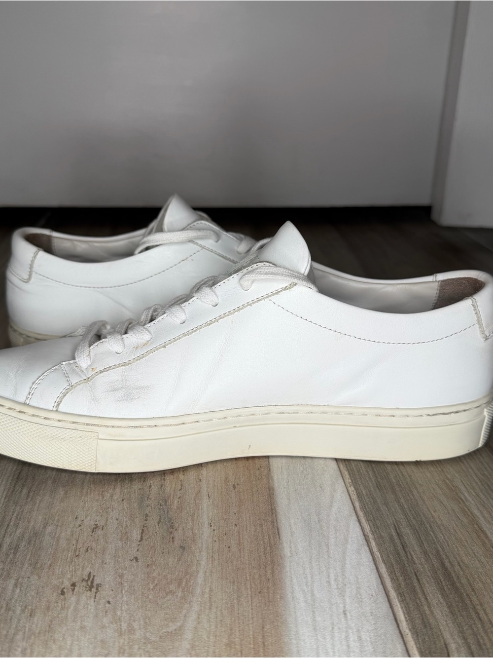 Woman by Common Projects Womens Leather Low Top Sneakers White US 8.5-9 / EU 39 - Picture 7 of 12